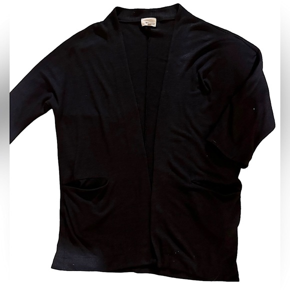 Wilfred Aritzia Cardigan Womens Black Open Front Pockets Small - Picture 4 of 6